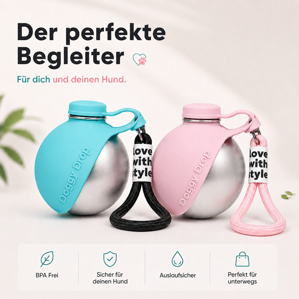Hund Trinkflasche 2-in-1