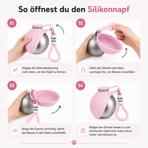Hund Trinkflasche 2-in-1